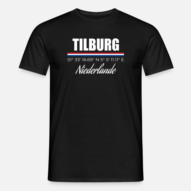 Tilburg - Männer T-Shirt - Schwarz