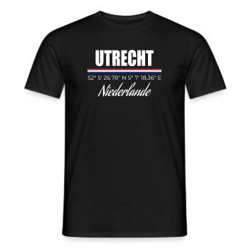 Utrecht - Men's T-Shirt - black - Front - AI Model Male 178 light (178cm)