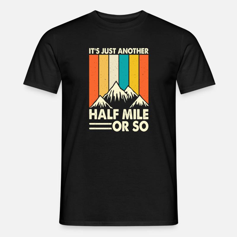 Wandern Wanderer Bergsteiger Geschenk - Männer T-Shirt - Schwarz
