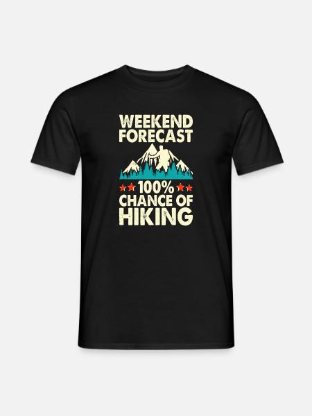 Hiking Hiker Mountaineer Gift - Men's T-Shirt - black