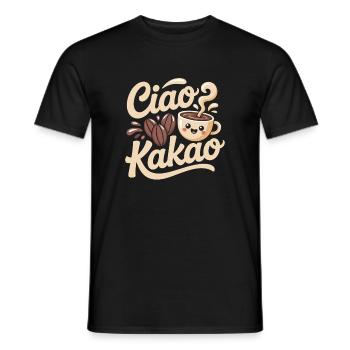 Ciao Cocoa Hot Chocolate Hot Chocolate Goodbye - Men's T-Shirt - black - Front - AI Model Male 178 light (178cm)