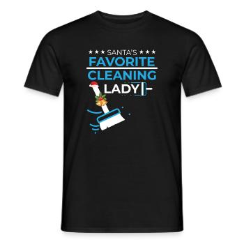 La femme de ménage préférée du Père Noël - T-shirt homme - noir - Devant - AI Model Male 178 light (178cm)