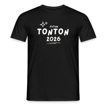 Zukünftiger Onkel 2026 - Männer T-Shirt - Schwarz - Vorne - AI Model Male 178 light (178cm)