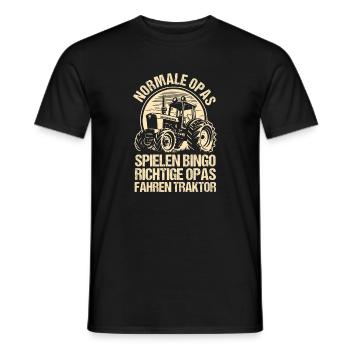 Landwirt Bauernhof Farmer Bauer Opa Großvater Trak - Männer T-Shirt - Schwarz - Vorne - AI Model Male 178 light (178cm)