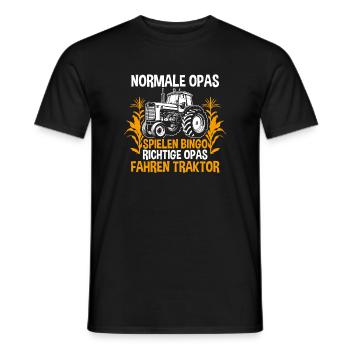 Landwirt Bauernhof Farmer Bauer Opa Großvater Trak - Männer T-Shirt - Schwarz - Vorne - AI Model Male 178 light (178cm)