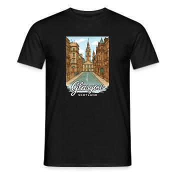 Glasgow Schottland - Männer T-Shirt - Schwarz - Vorne - AI Model Male 178 light (178cm)