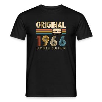 60e anniversaire 60e anniversaire Original 1966 - T-shirt homme - noir - Devant - AI Model Male 178 light (178cm)