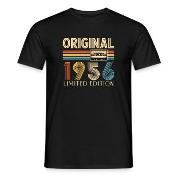 70e anniversaire 70e anniversaire Original 1956 - T-shirt homme - noir - Devant - AI Model Male 178 light (178cm)