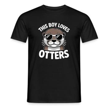 Otter Spruch Jungs Lustiges Otter Geschenk - Männer T-Shirt - Schwarz - Vorne - AI Model Male 178 light (178cm)