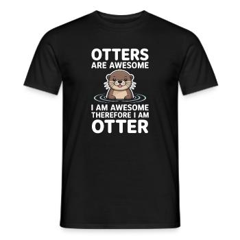 Otter Spruch Otters Lustiges Otter Geschenk - Männer T-Shirt - Schwarz - Vorne - AI Model Male 178 light (178cm)