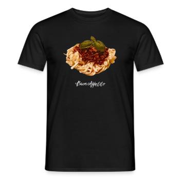 spaghetti - Men's T-Shirt - black - Front - AI Model Male 178 light (178cm)