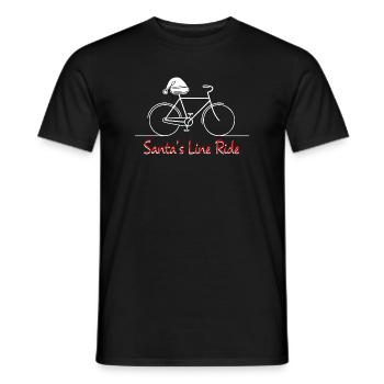 Santa's Line Ride - Men's T-Shirt - black - Front - AI Model Male 178 light (178cm)