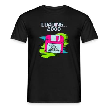 Floppy Nostalgia 2000 - Men's T-Shirt - black - Front - AI Model Male 178 light (178cm)