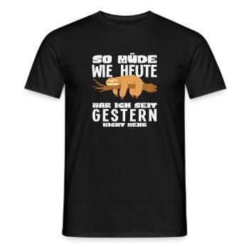Aussi fatigué qu’aujourd’hui le dicton de paresseux - T-shirt homme - noir - Devant - AI Model Male 178 light (178cm)