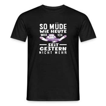 Aussi fatigué qu’aujourd’hui dicton de chat - T-shirt homme - noir - Devant - AI Model Male 178 light (178cm)