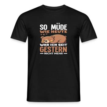 Aussi fatigué qu’aujourd’hui vaut la peine d’être dit - T-shirt homme - noir - Devant - AI Model Male 178 light (178cm)