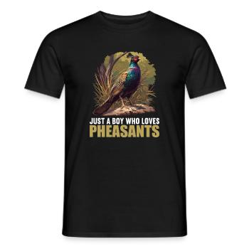 Pheasants Pheasant - Men's T-Shirt - black - Front - AI Model Male 178 light (178cm)