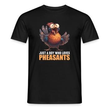 Pheasants Pheasant - Men's T-Shirt - black - Front - AI Model Male 178 light (178cm)