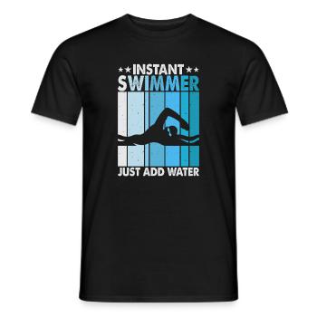 Schwimmen Wassersport Schwimmer Geschenke - Männer T-Shirt - Schwarz - Vorne - AI Model Male 178 light (178cm)