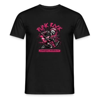 Punk Rock Rebellion Skull Festival Kunst - Männer T-Shirt - Schwarz - Vorne - AI Model Male 178 light (178cm)
