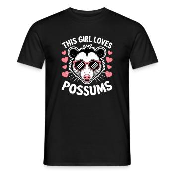 Opossum Saying Possum Rat Funny Opossum Gift - Men's T-Shirt - black - Front - AI Model Male 178 light (178cm)