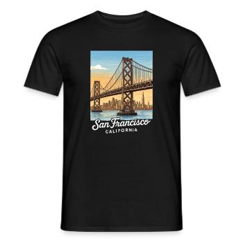 San Francisco - Men's T-Shirt - black - Front - AI Model Male 178 light (178cm)