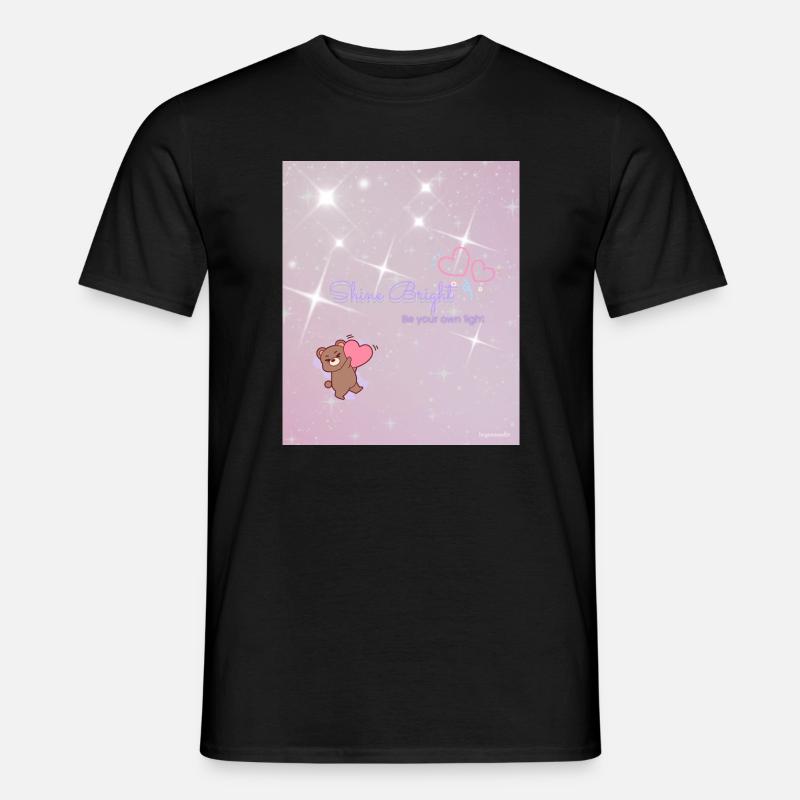 Shine Bright – Be Your Own Light - Männer T-Shirt - Schwarz