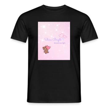 Shine Bright – Be Your Own Light - Männer T-Shirt - Schwarz - Vorne - AI Model Male 178 light (178cm)