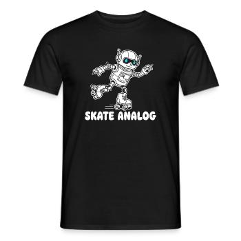 Robot Skate Analog - Men's T-Shirt - black - Front - AI Model Male 178 light (178cm)