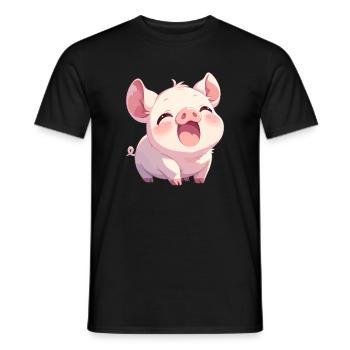 Cochon Cochon - T-shirt homme - noir - Devant - AI Model Male 178 light (178cm)