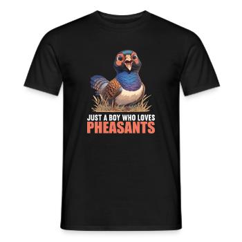 Pheasants Pheasant - Men's T-Shirt - black - Front - AI Model Male 178 light (178cm)
