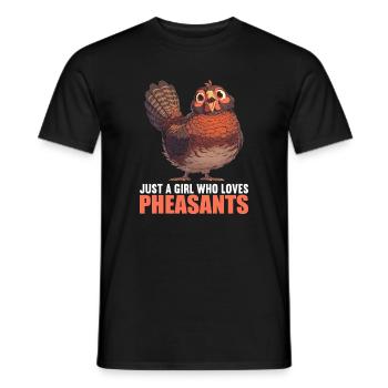 Pheasants Pheasant - Men's T-Shirt - black - Front - AI Model Male 178 light (178cm)