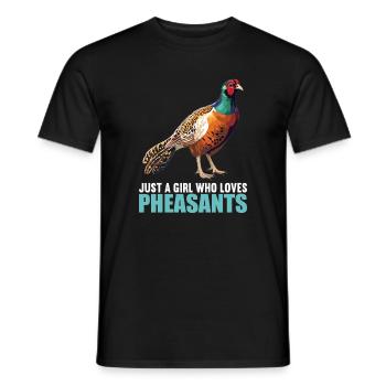 Pheasants Pheasant - Men's T-Shirt - black - Front - AI Model Male 178 light (178cm)
