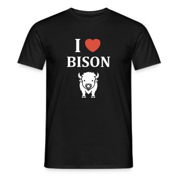 Bison - Männer T-Shirt - Schwarz - Vorne - AI Model Male 178 light (178cm)