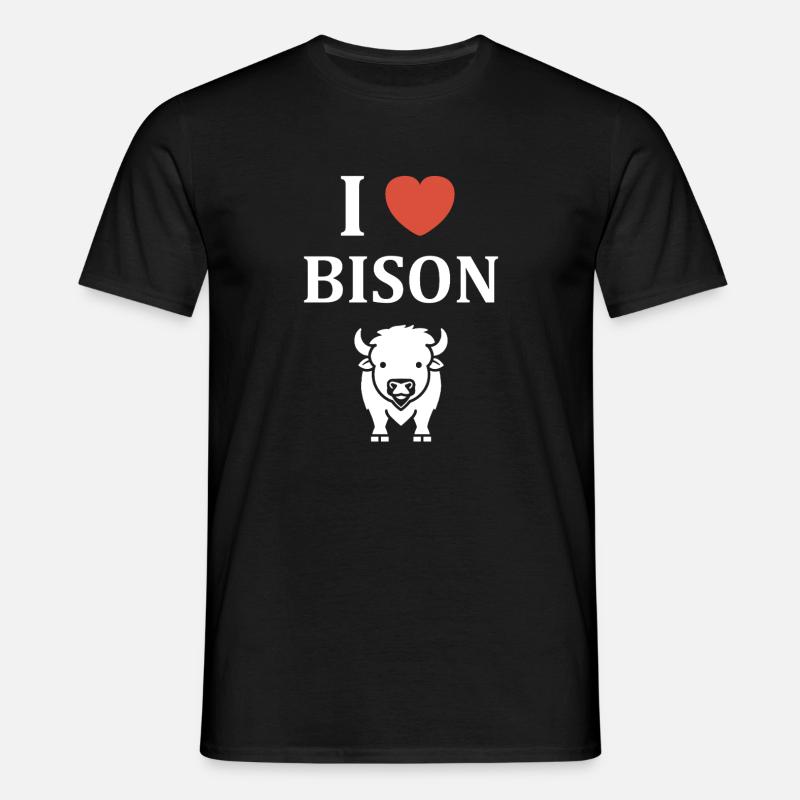 Bison - Männer T-Shirt - Schwarz