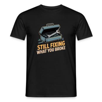 Handwerker Humor - Männer T-Shirt - Schwarz - Vorne - AI Model Male 178 light (178cm)