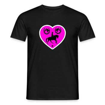 horses - Men's T-Shirt - black - Front - AI Model Male 178 light (178cm)