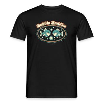 Bubble Buddies - Männer T-Shirt - Schwarz - Vorne - AI Model Male 178 light (178cm)