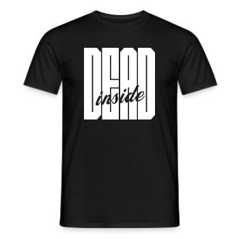 Dead Inside bold logo - Men's T-Shirt - black - Front - AI Model Male 178 light (178cm)