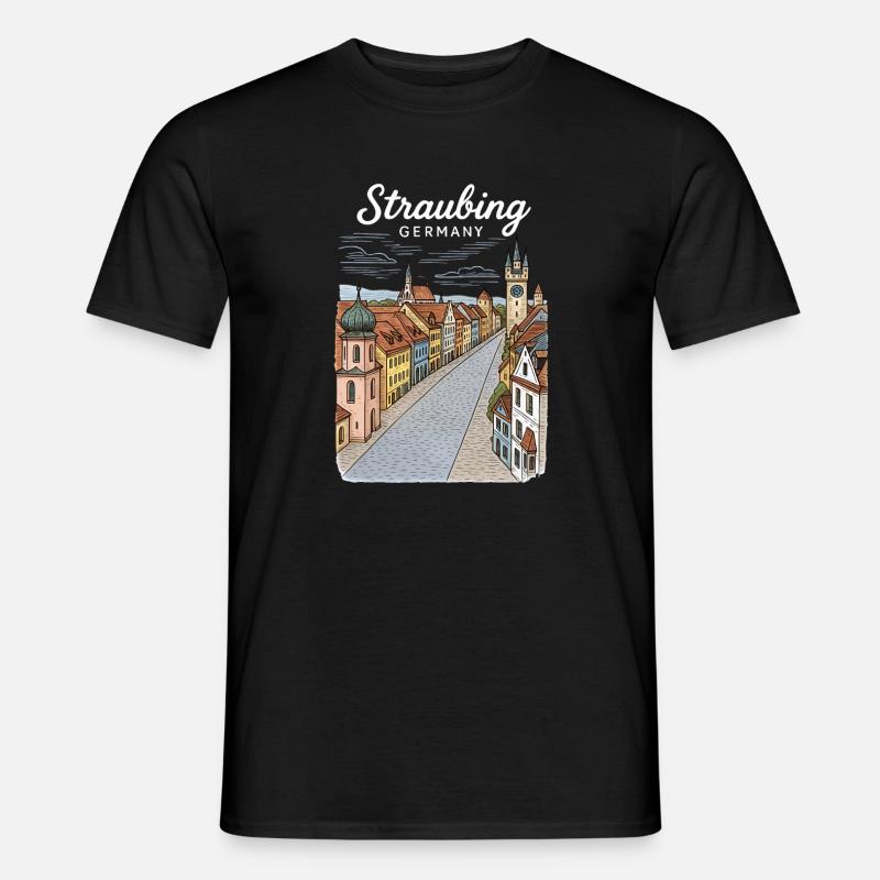 Straubing - Männer T-Shirt - Schwarz