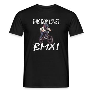 Junge BMX Motiv - Männer T-Shirt - Schwarz - Vorne - AI Model Male 178 light (178cm)