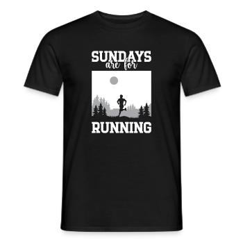 Les dimanches des marathoniens sont pour le cadeau de course - T-shirt homme - noir - Devant - AI Model Male 178 light (178cm)