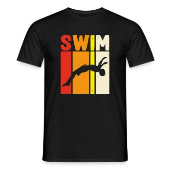 Schwimmen Wassersport Schwimmer Geschenke - Männer T-Shirt - Schwarz - Vorne - AI Model Male 178 light (178cm)