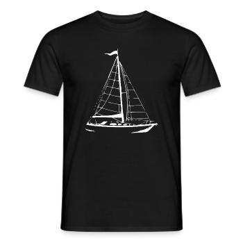 Sailboat Sailing Ship Sailing - Men's T-Shirt - black - Front - AI Model Male 178 light (178cm)