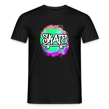 Skateboard Skate - T-shirt homme - noir - Devant - AI Model Male 178 light (178cm)