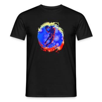 Basket-ball - T-shirt homme - noir - Devant - AI Model Male 178 light (178cm)