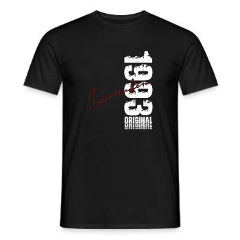 33e anniversaire Original Décembre Né en 1993 - T-shirt homme - noir - Devant - AI Model Male 178 light (178cm)
