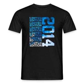 LIMITED EDITION 2014 12 JAHRE 12. GEBURTSTAG - Männer T-Shirt - Schwarz - Vorne - AI Model Male 178 light (178cm)