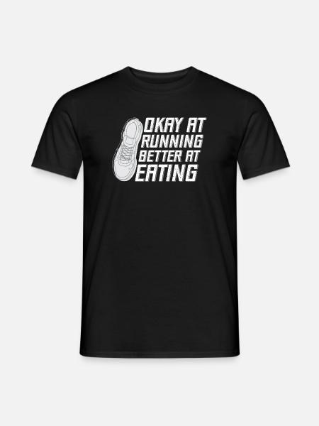 Marathon Runner Okay At Running Gift - Men's T-Shirt - black