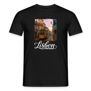 Lisbonne - T-shirt homme - noir - Devant - AI Model Male 178 light (178cm)
